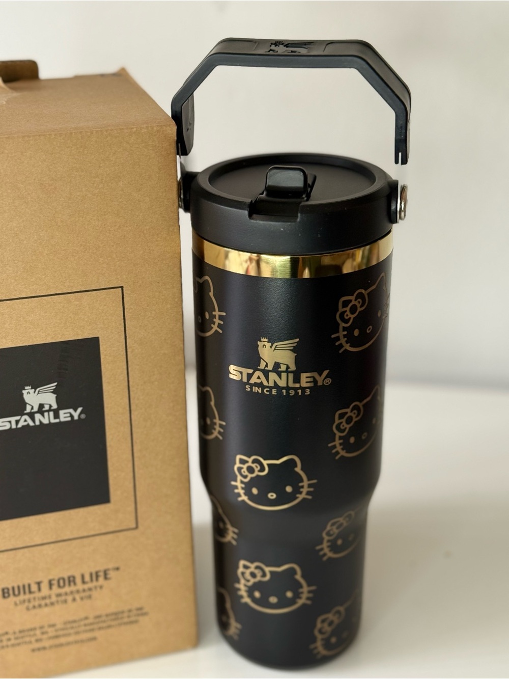 Stanley x Hello Kitty Black & Gold Travel Tumbler 30 oz